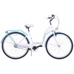 Mestský bicykel 26" Kozbike K21 3 prevodový Bielo Modrý